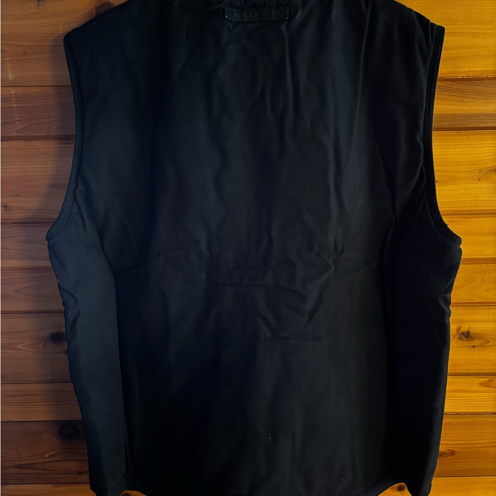 Black Quilted-Lined Men's Vest - Picture 2 of 2